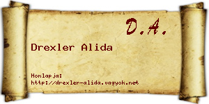Drexler Alida névjegykártya